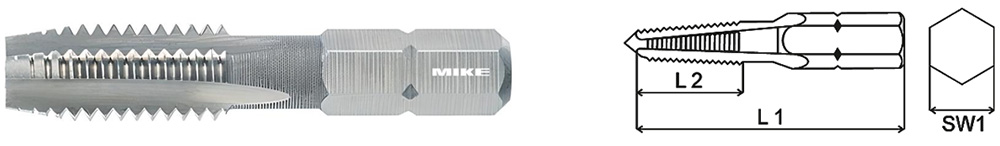 Bộ mũi khoan và taro VÖLKEL 67020, thép gió HSS-G từ M3-M10 1