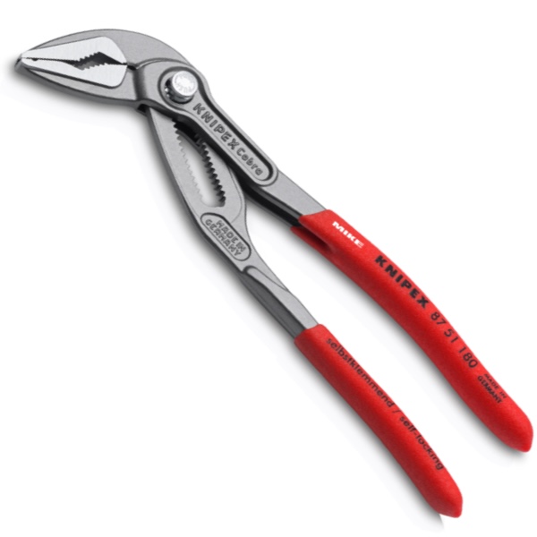 Water Pump Pliers KNIPEX 87 51 180 SB Cobra® ES extra-slim 180 mm grey atramentized