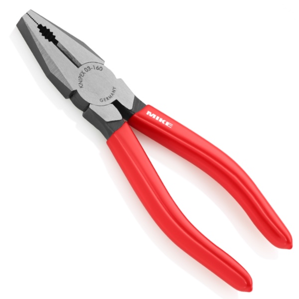 Kìm răng đa năng KNIPEX 03 01 160, cán nhựa PVC nhúng, lưỡi tôi cứng 60 HRC