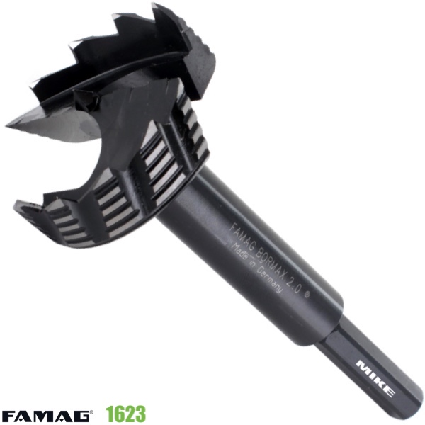 Mũi khoét gỗ FAMAG 1623, chuôi lục giác, Forstner Bit, Bormax 2.0