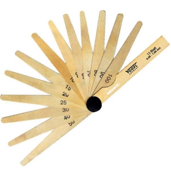 Thước căn lá đồng 20 lá, dài 100mm.