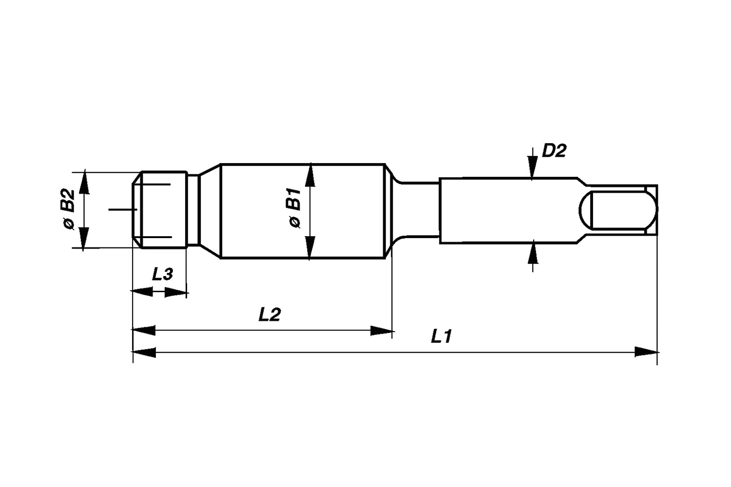 STI Machine Tap ISO 529 Form B HSSE - M 3 x 0.5 thumbnail 2