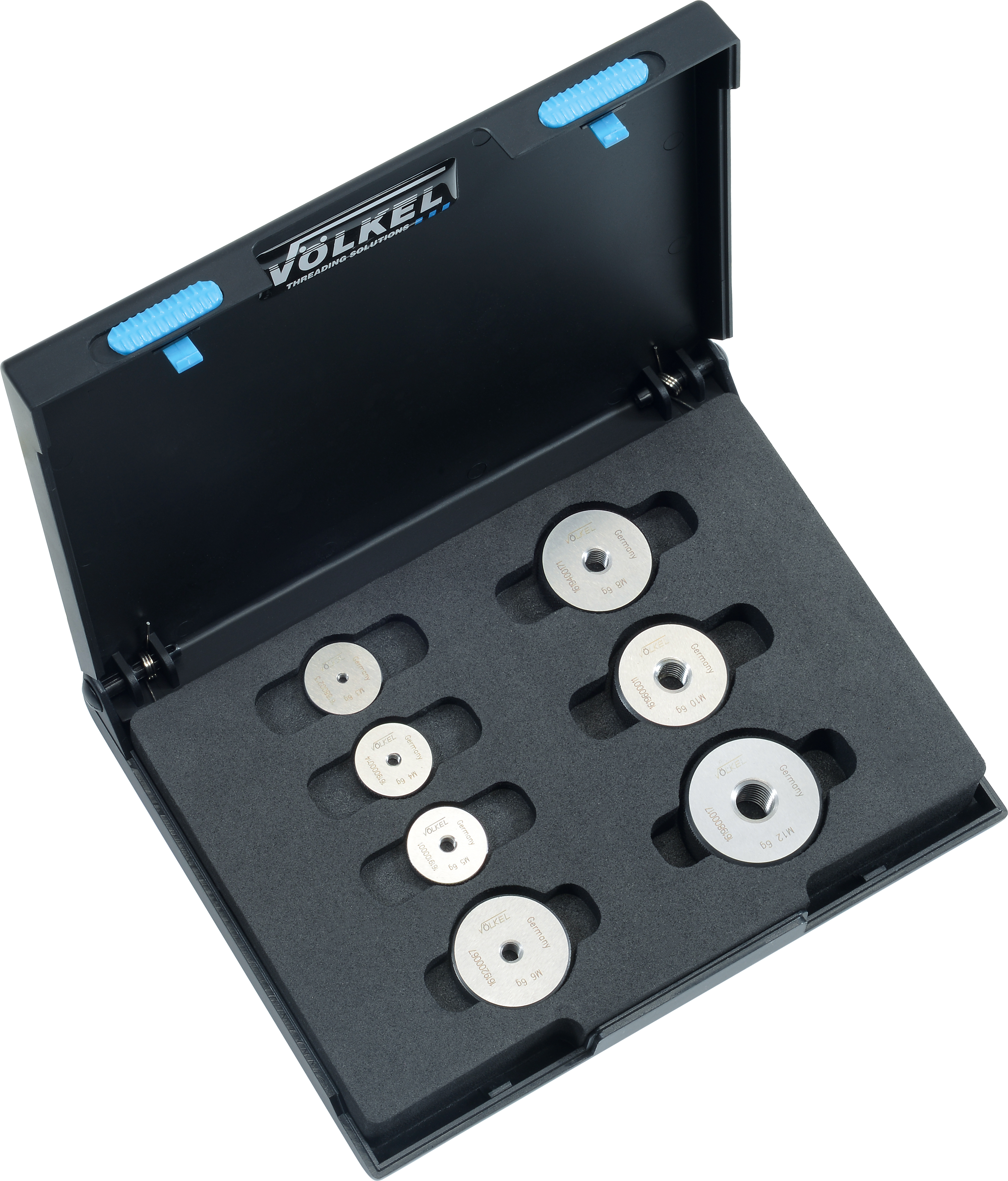 GO Ring gauges, 7-piece set in sturdy plastic case M 3 - M 12