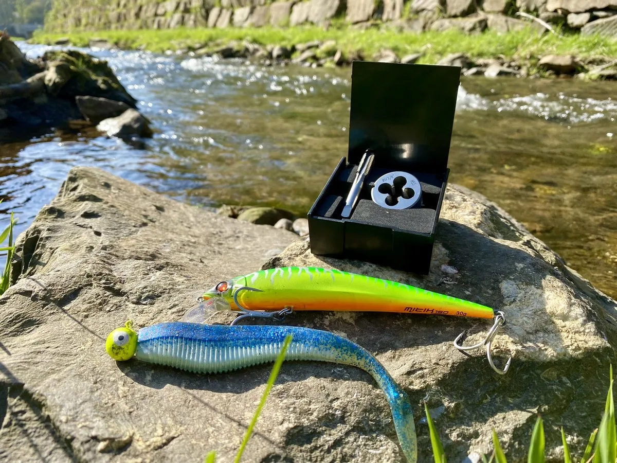Angler's Thread Set, mũi taro máy ngắn và bàn ren tròn, BSF 3/8 x 20 thumbnail 7