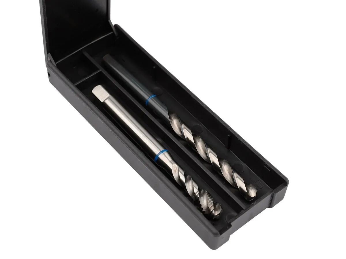 Set tap mesin dan mata bor TwinBox BLUE RING VÖLKEL Form C alur spiral 39° HSSE, ulir metrik Nominal diameter D M 10 – 36497 thumbnail 2