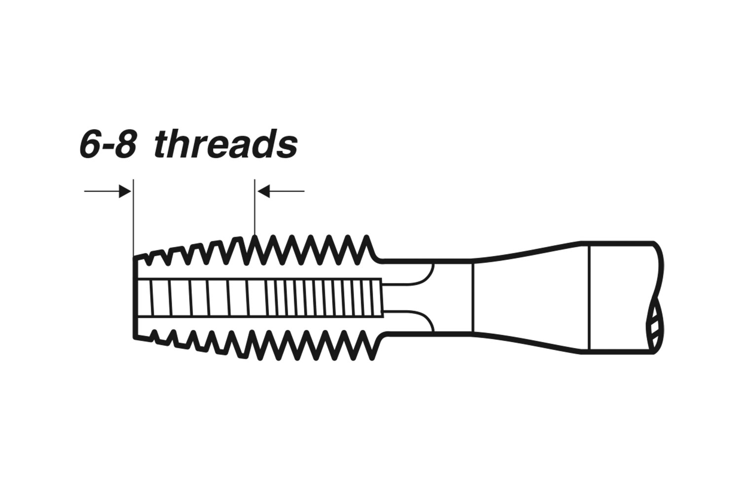 Machine Tap DIN 376 Form A HSSE - M 24 x 3.0 thumbnail 3