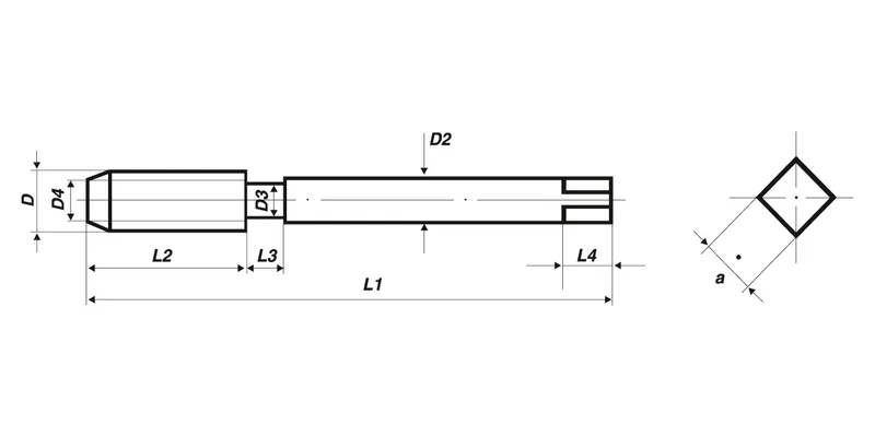 Machine Tap set M4-M10, Form C 35° RSP, extra long - 100 mm thumbnail 3