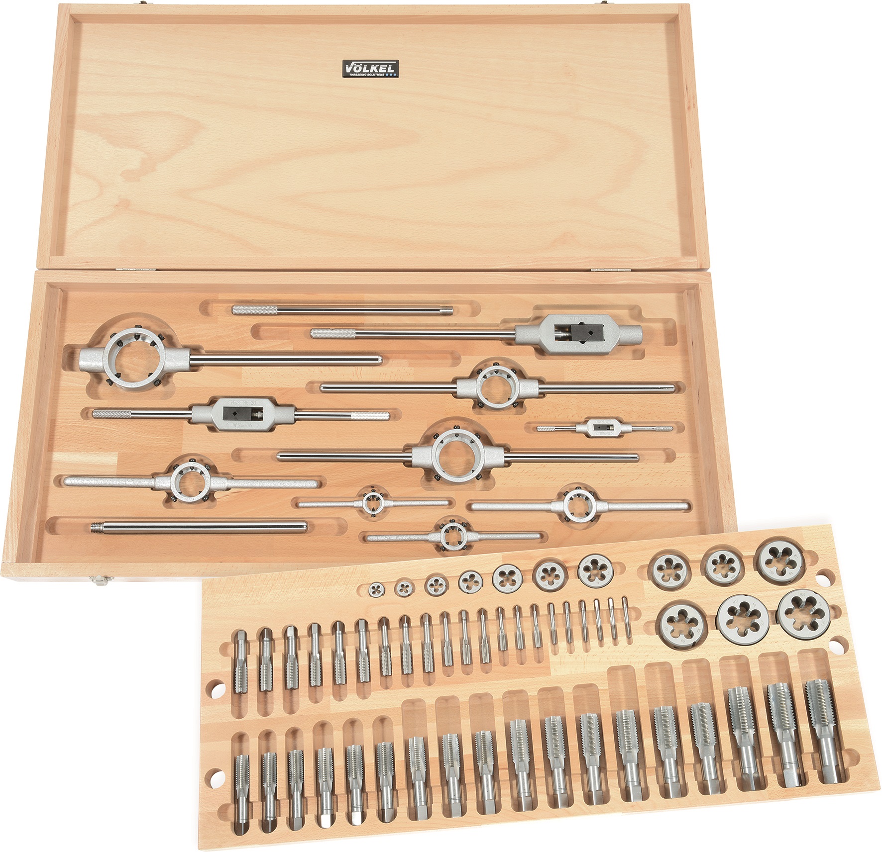 Hand taps and round dies (set of 62 pcs.) M 5 – M 30