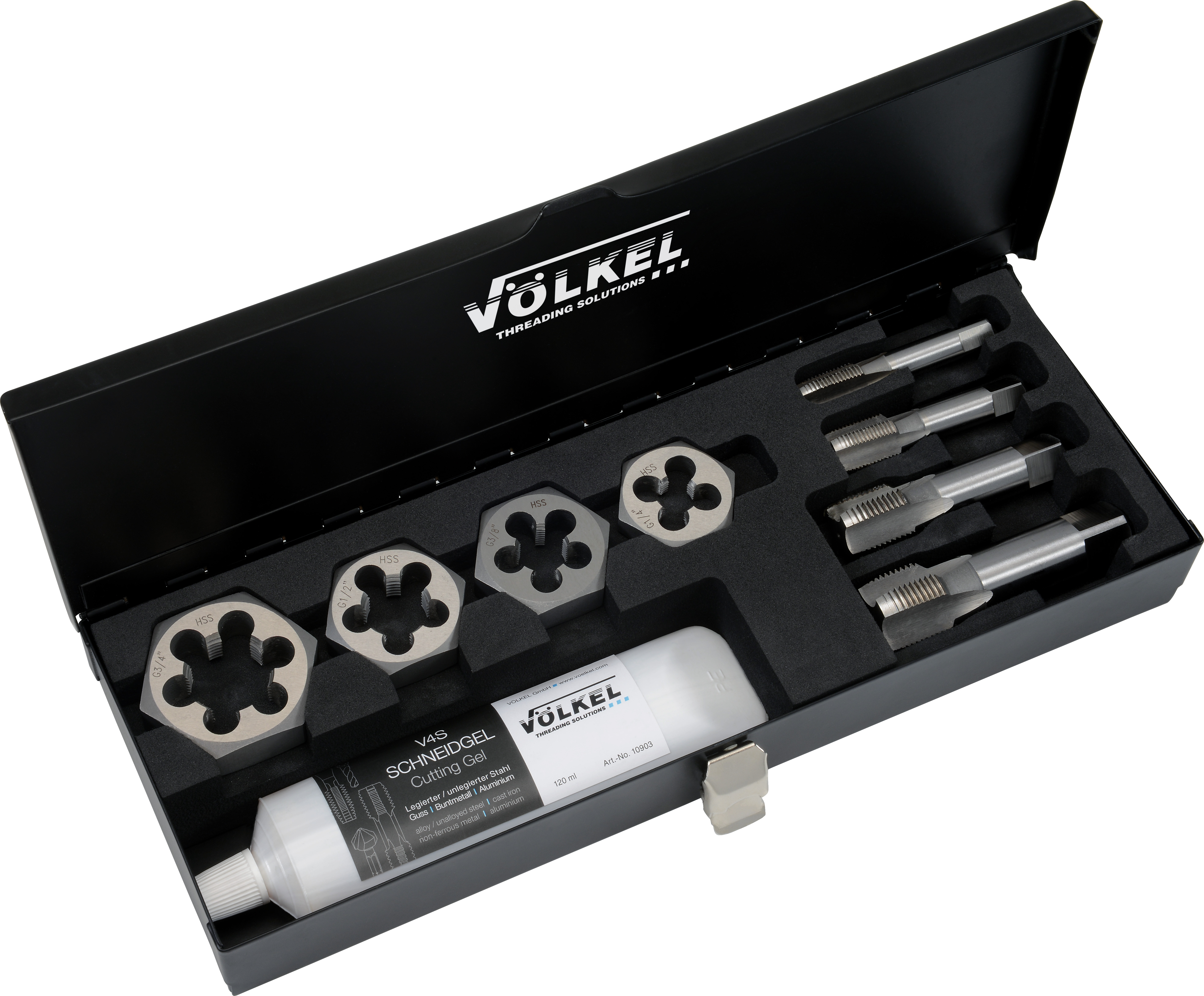 Sanitary Set - G 1/4 - 3/4" - Taps + Hexagon Die Nuts