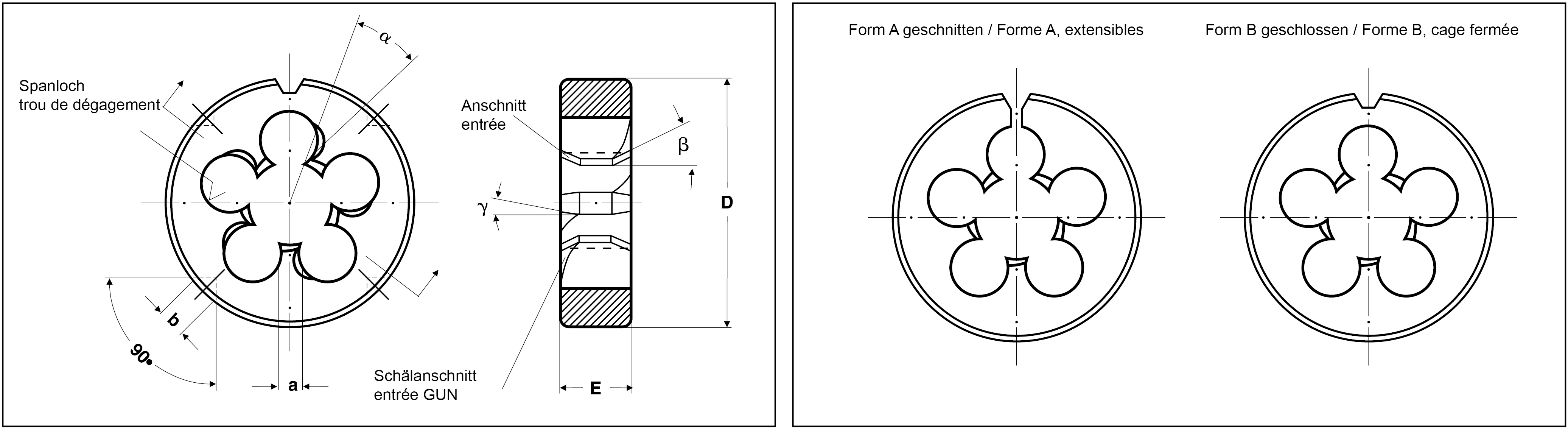 Mũi taro ren tay (tạo ren trong) + dies 34-chiếc set ISO HSS-G M 6 - M 12 thumbnail 8