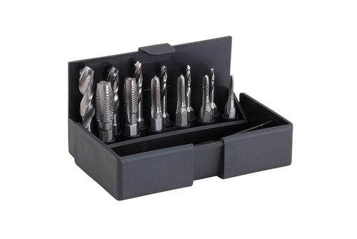 Threading-bits (set of 12 pcs.) incl. drill bits M 3 – M 10
