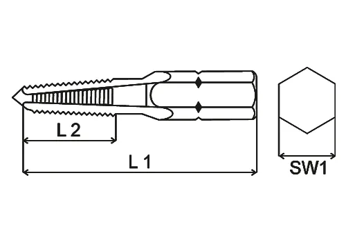 Bộ mũi khoan taro máy HexTap HSS-G M3–M10 VOELKEL 67020, 13 chi tiết, chuôi 1/4", Form D thumbnail 3