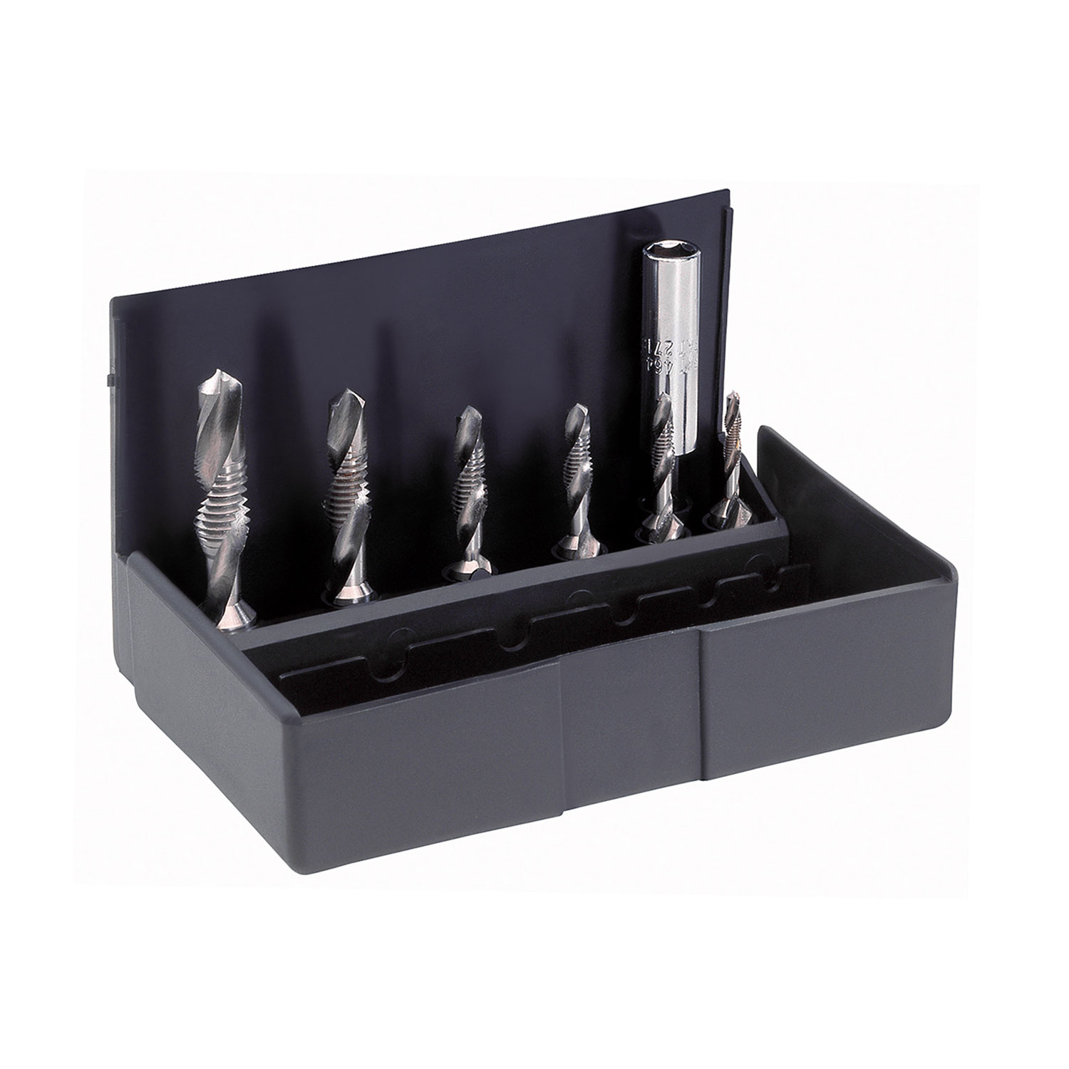 Combined threading and drill-bit (set of 7 pcs.) HSS-G UNF No. 8 – UNF 3/8