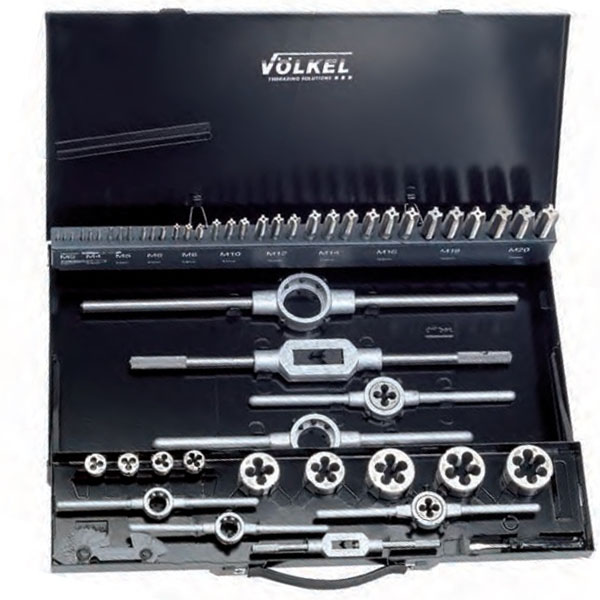 Bộ taro bàn ren 52 chi tiết 49251, từ M3 đến M20, trong ngoài kết hợp.