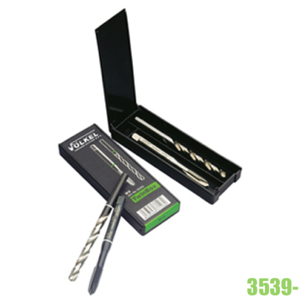 Cặp hộp mũi taro máy Volkel 3539, chuẩn DIN 371, kèm mũi khoan mồi